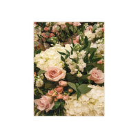 Ceramic Photo Tile — Vintage Pink Rose & Hydrangea Floral Keepsake - abrandilion