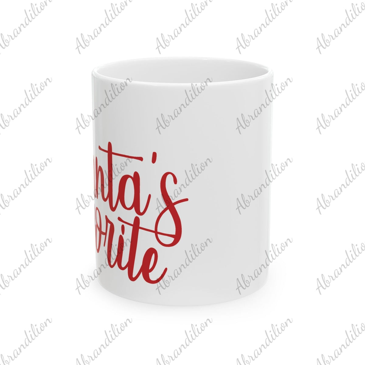 Christmas Ceramic Mug, Santa's Favorite, Holiday Coffee Cup - Festive Xmas Gift, 11oz, 15oz, Decorative Hot Cocoa Mug, Winter Tea Cup - abrandilion