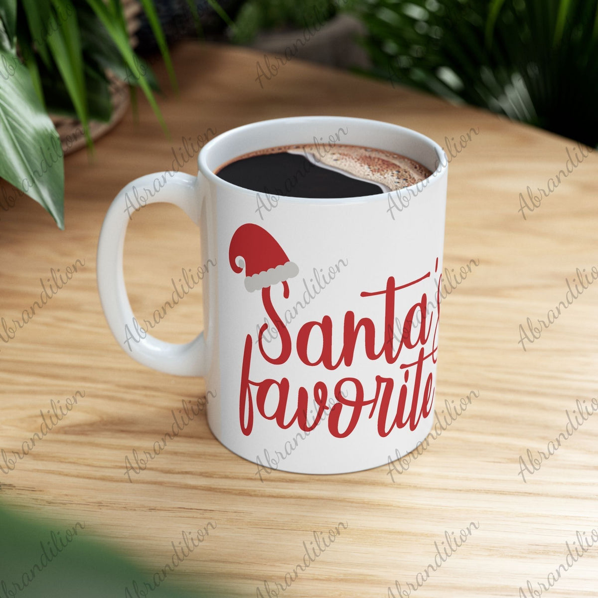 Christmas Ceramic Mug, Santa's Favorite, Holiday Coffee Cup - Festive Xmas Gift, 11oz, 15oz, Decorative Hot Cocoa Mug, Winter Tea Cup - abrandilion