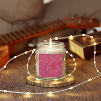 Coconut Apricot Soy Candle — Pink Moroccan Tile Scented Jar (4oz & 9oz) - abrandilion