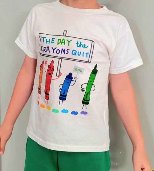 Crayons Quit | Kid’s Premium Organic T-Shirt - abrandilion