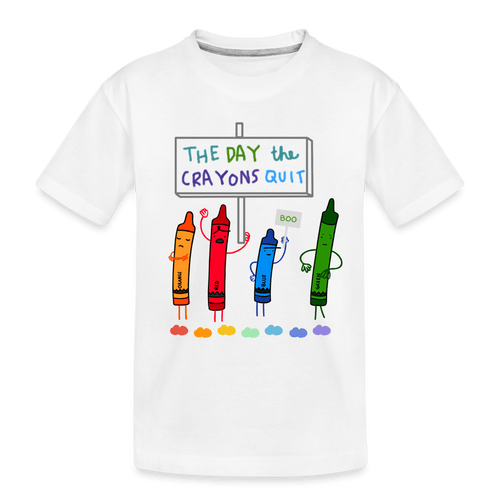 Crayons Quit | Kid’s Premium Organic T-Shirt - abrandilion