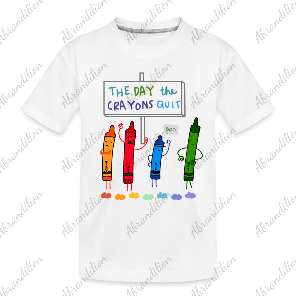 Crayons Quit | Kid’s Premium Organic T-Shirt - abrandilion