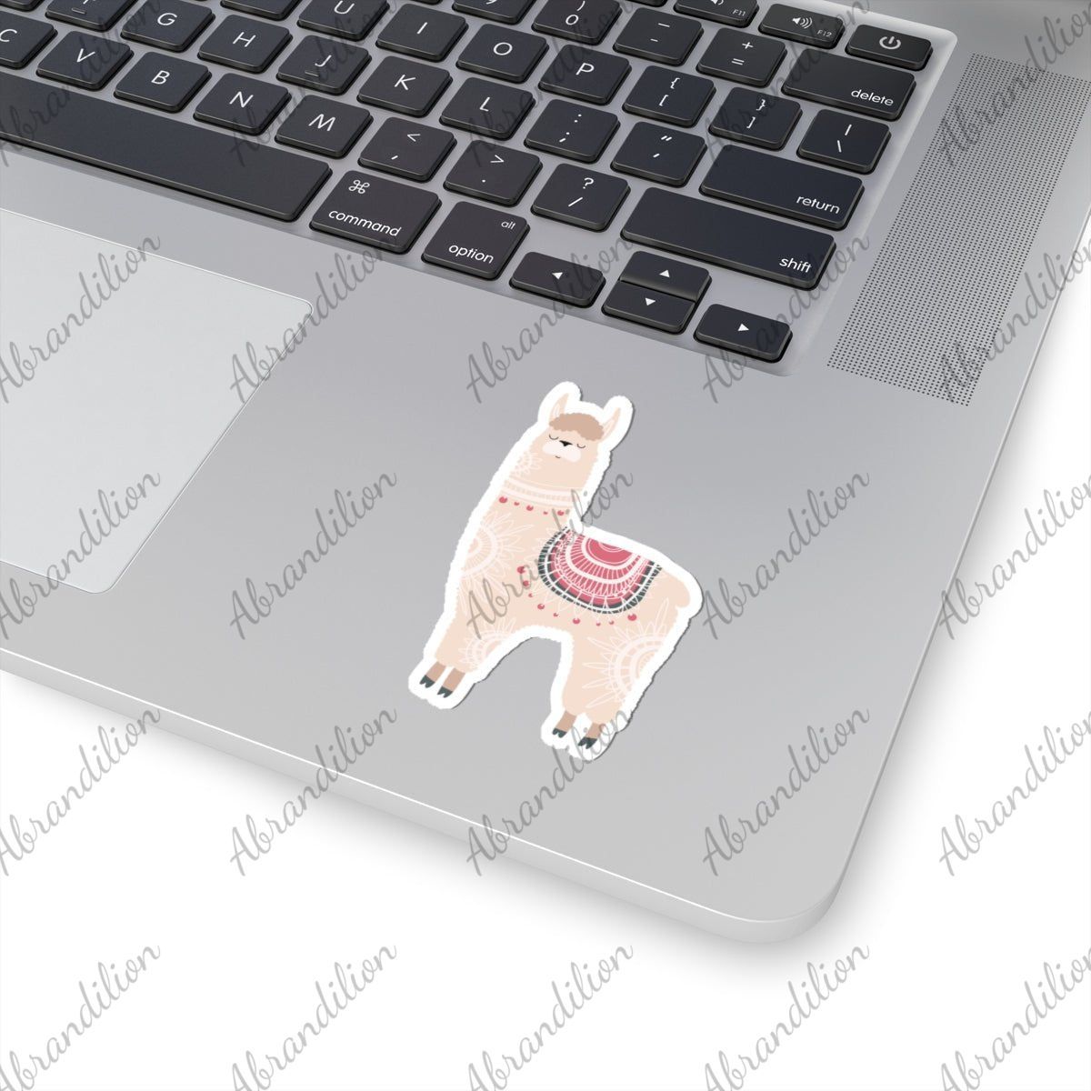Cute Llama Kiss - Cut Stickers, Laptop Decor, Water Bottle Stickers, Gift for Animal Lovers, Boho Aesthetic, Fun Wall Decor - abrandilion