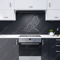 Elegant Fox, Metal Wall Art, Home Decor - abrandilion