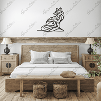 Elegant Fox, Metal Wall Art, Home Decor - abrandilion