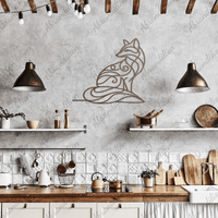 Elegant Fox, Metal Wall Art, Home Decor - abrandilion