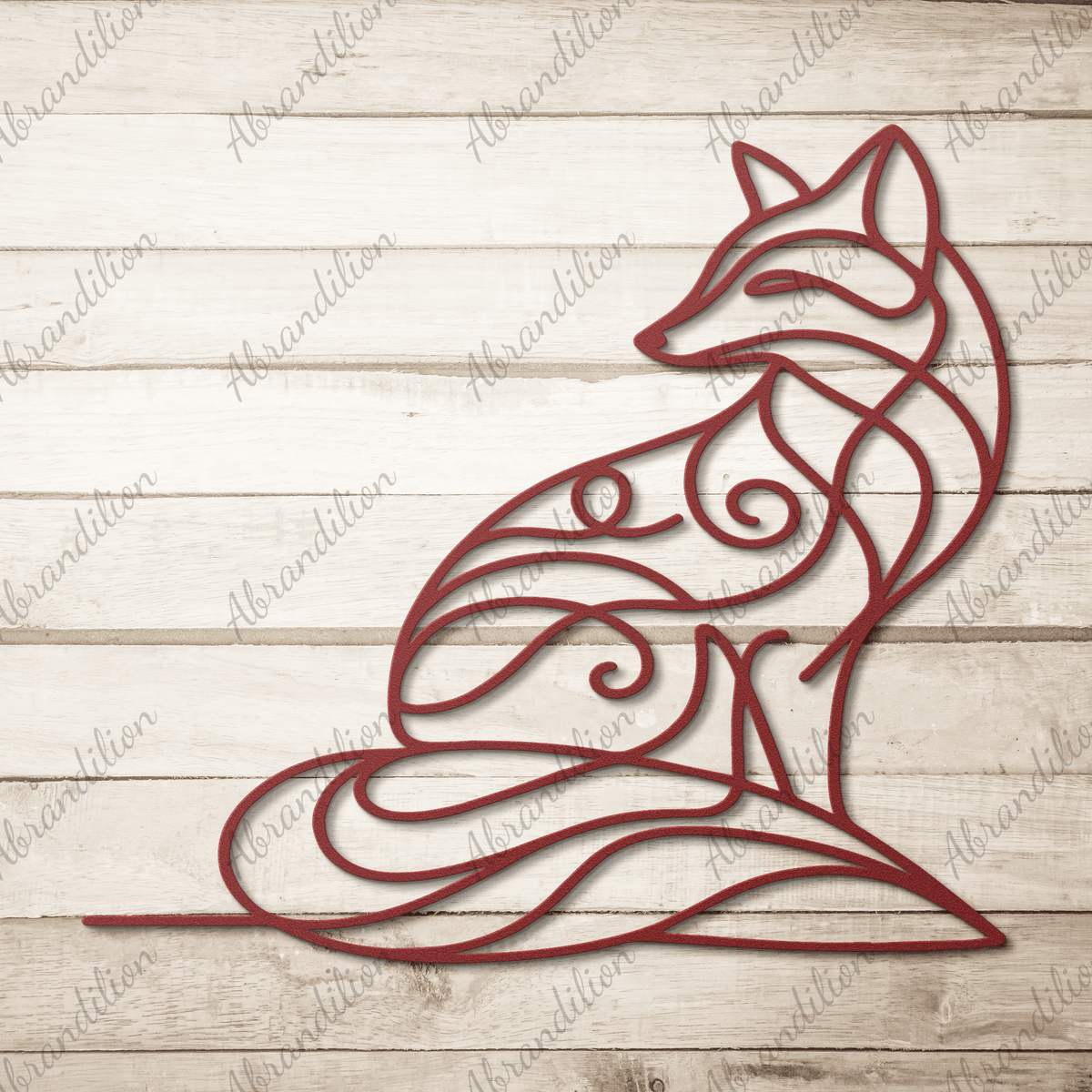 Elegant Fox, Metal Wall Art, Home Decor - abrandilion