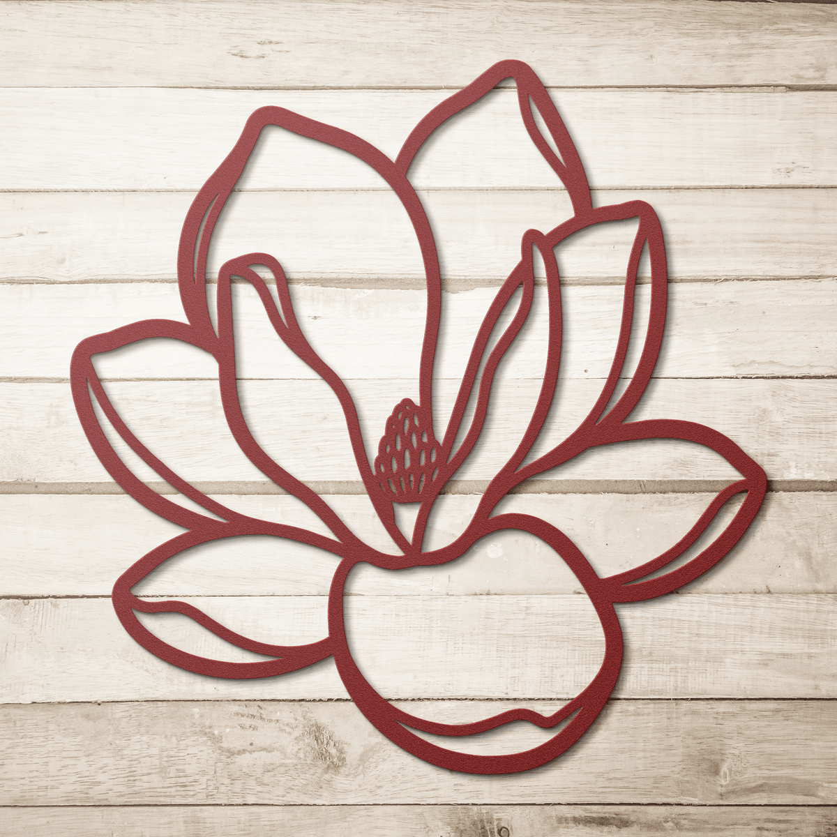 Elegant Steel Magnolia Wall Decor, Home Hanging Art - abrandilion