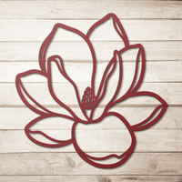 Elegant Steel Magnolia Wall Decor, Home Hanging Art - abrandilion