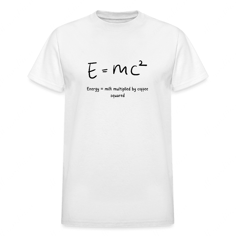 Energy Equals Coffee Gildan Ultra Cotton Adult T-Shirt - abrandilion