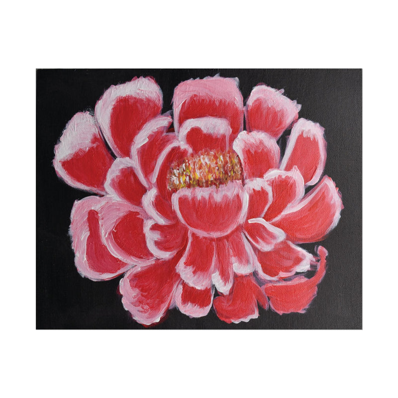 Floral Peony Art Poster — Red Bloom Rolled Poster - abrandilion