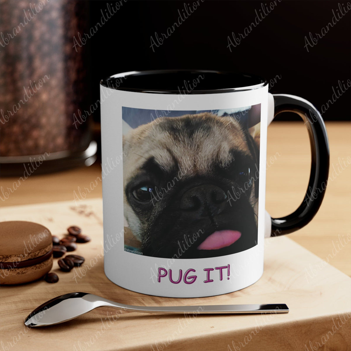 Funny Pug Accent Mugs - abrandilion