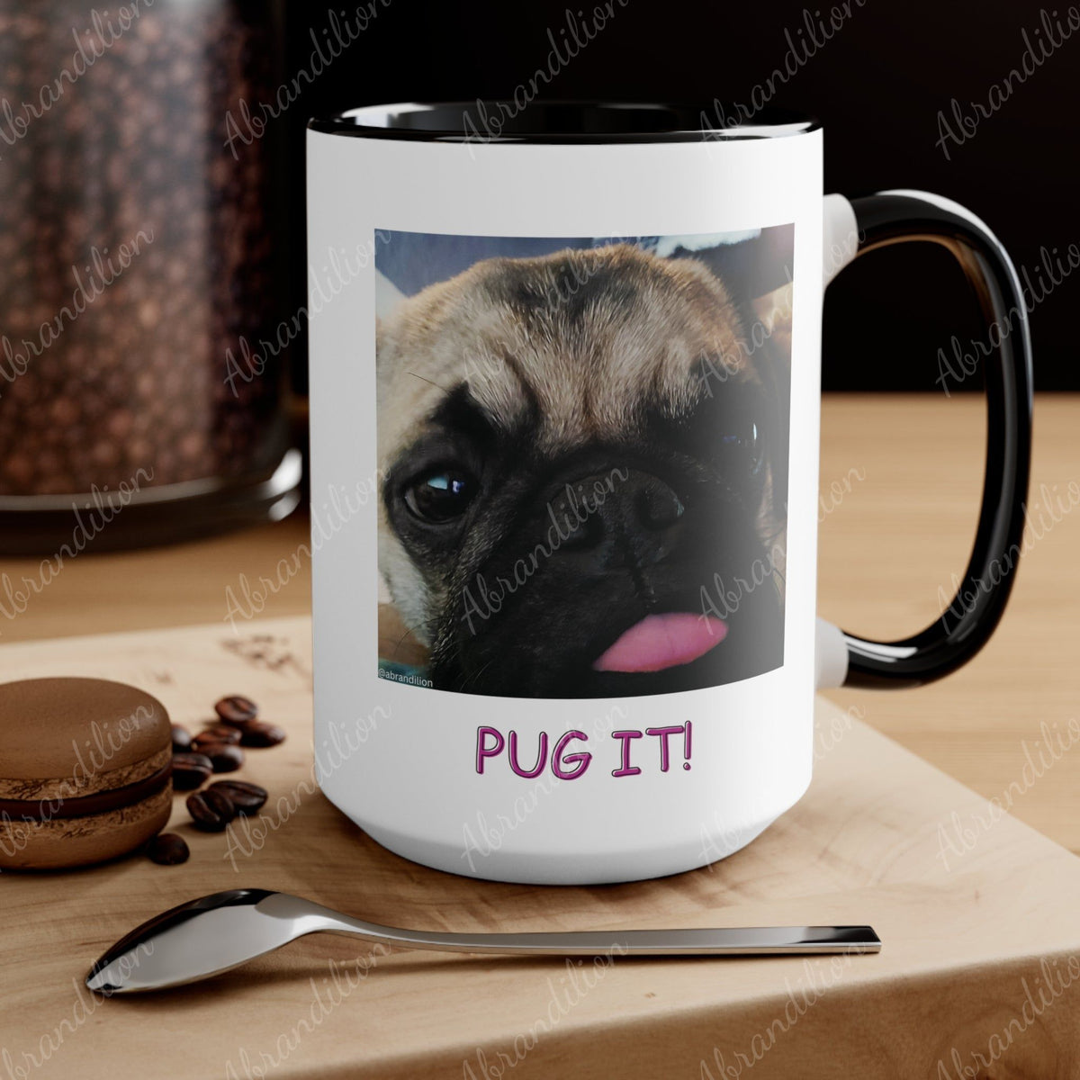 Funny Pug Accent Mugs - abrandilion