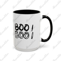 Ghost | Boo! | Accent Coffee Mug (11, 15oz) - abrandilion