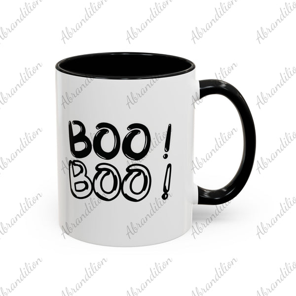 Ghost | Boo! | Accent Coffee Mug (11, 15oz) - abrandilion