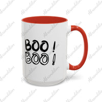 Ghost | Boo! | Accent Coffee Mug (11, 15oz) - abrandilion