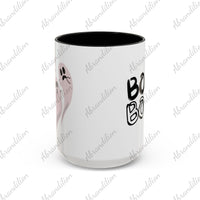 Ghost | Boo! | Accent Coffee Mug (11, 15oz) - abrandilion