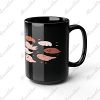 Ghostly Mug, Cute Spooky Season Black Coffee Cup, Halloween Decor, 11oz 15oz Tea Drinkware, Gift Idea - abrandilion