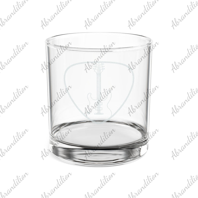Guitar Pick & Electric Guitar Engraved Whiskey Glass - abrandilion