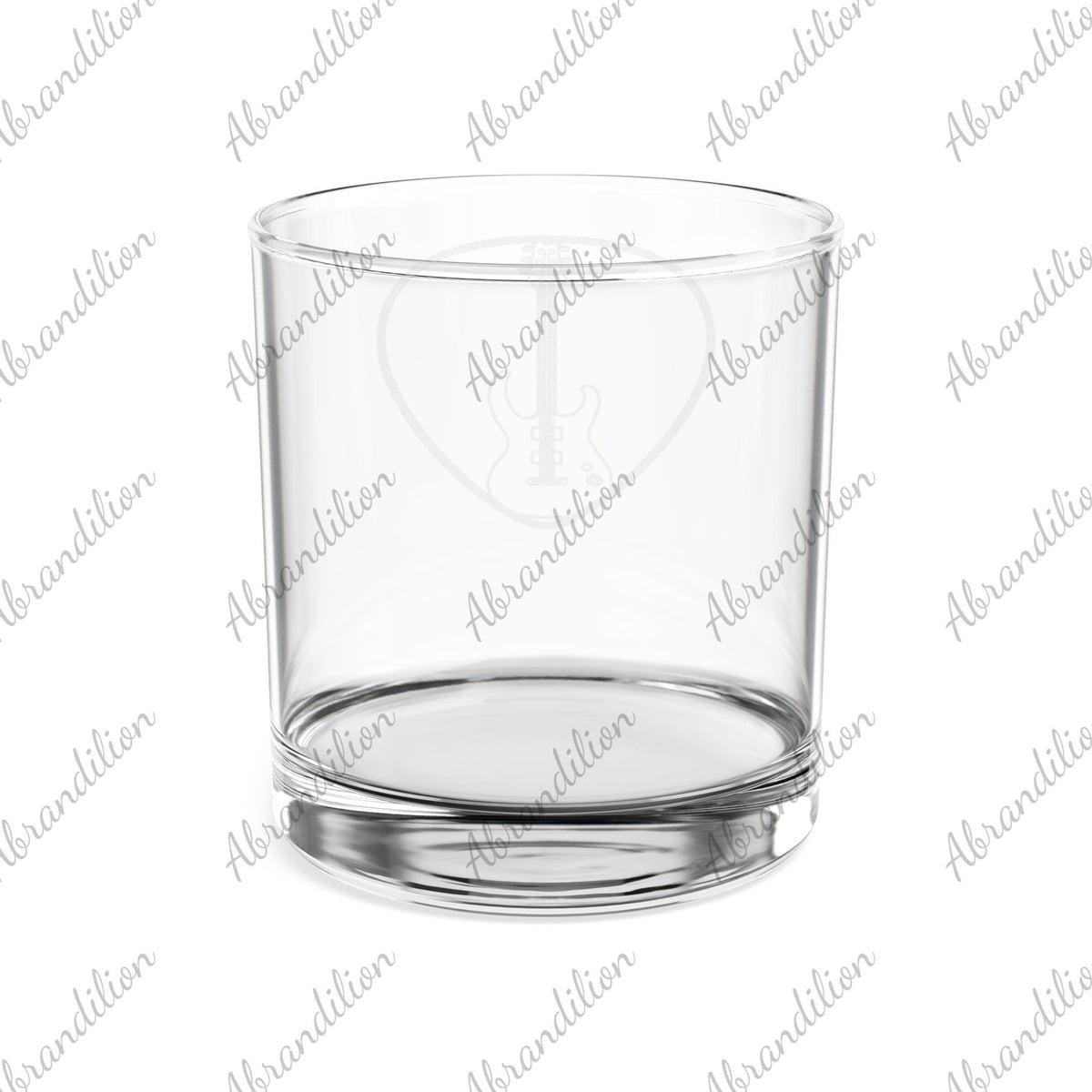 Guitar Pick & Electric Guitar Engraved Whiskey Glass - abrandilion