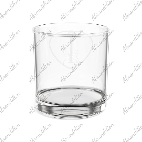 Guitar Pick & Electric Guitar Engraved Whiskey Glass - abrandilion
