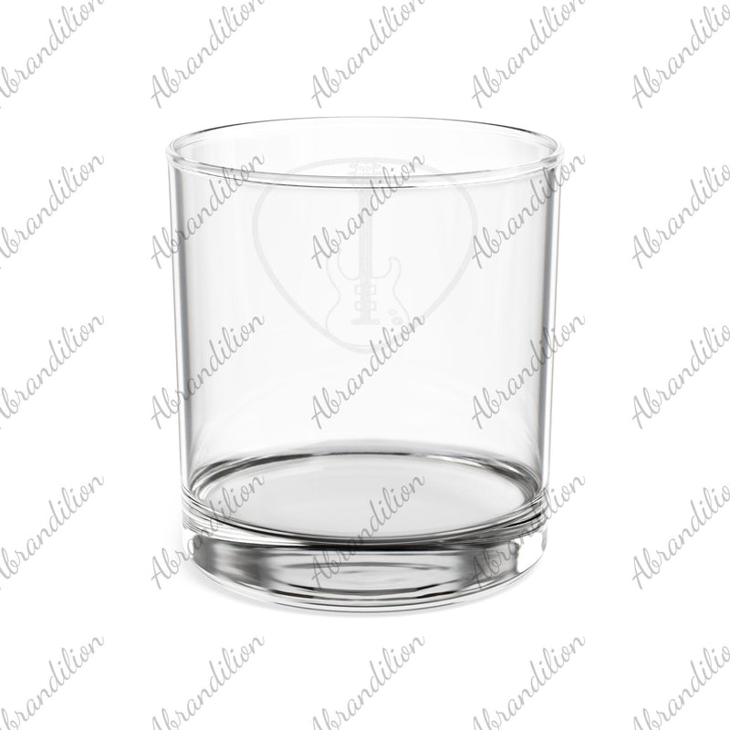 Guitar Pick & Electric Guitar Engraved Whiskey Glass - abrandilion