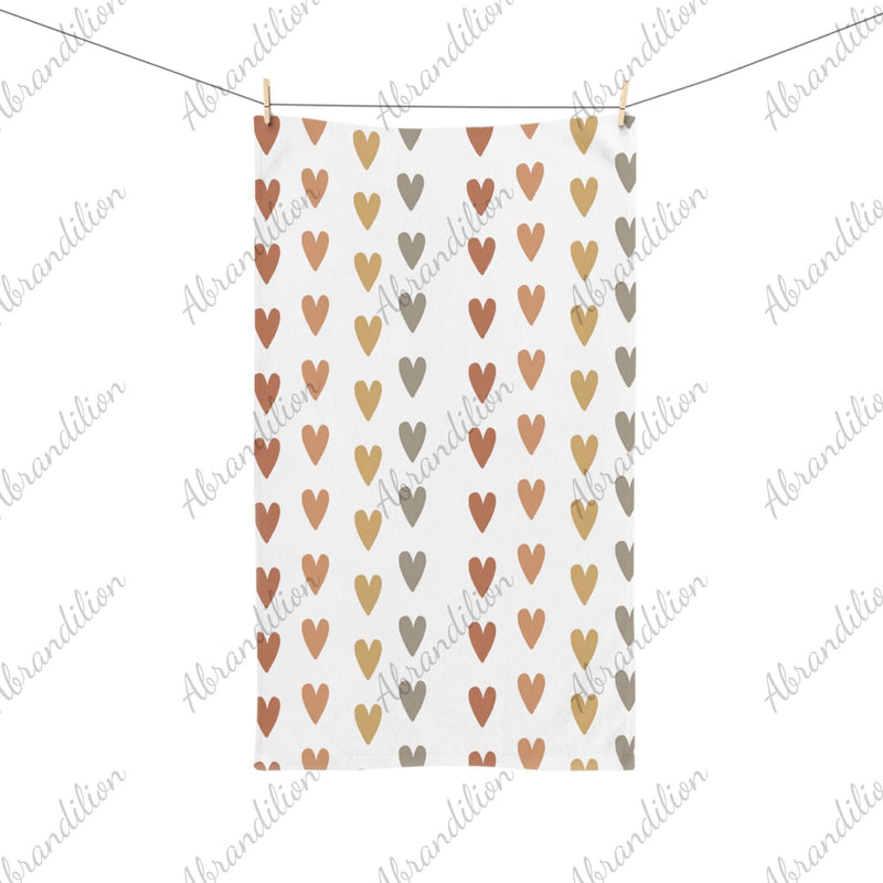 Hand Towel | Boho Hearts - abrandilion