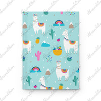 Hardcover Journal | Matte | Llama | Gift for Writer - abrandilion