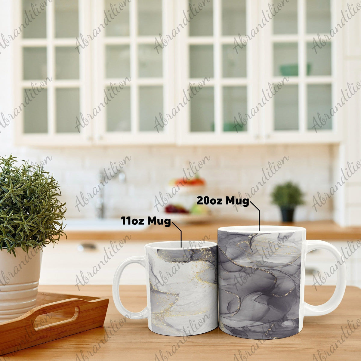 Ink Flow | Large Coffee Mug - abrandilion