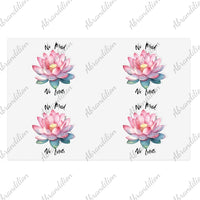 Lotus Sticker Sheets - Inspirational - No Mud No Lotus - abrandilion