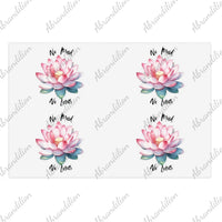 Lotus Sticker Sheets - Inspirational - No Mud No Lotus - abrandilion