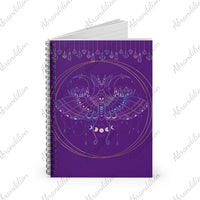 Moth & Crystals Spiral Notebook | Ruled Line - abrandilion