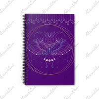 Moth & Crystals Spiral Notebook | Ruled Line - abrandilion