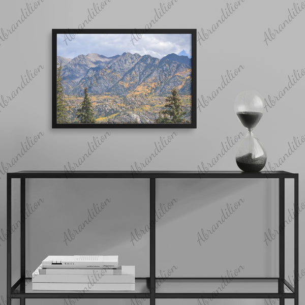 Mountain View - Framed Print - Colorado Fall - abrandilion