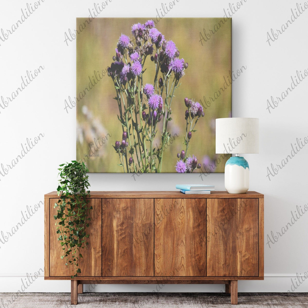 Mountain Wildflower - Purple - Canvas Wrap - abrandilion