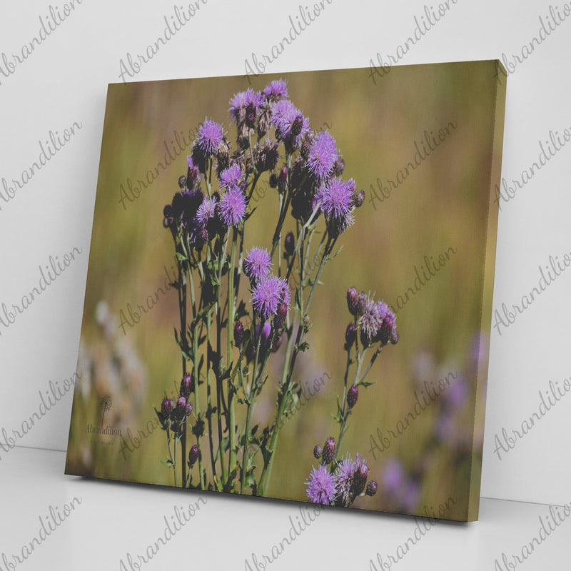 Mountain Wildflower - Purple - Canvas Wrap - abrandilion