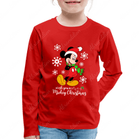 Mouse Christmas Kids' Premium Long Sleeve T-Shirt - abrandilion