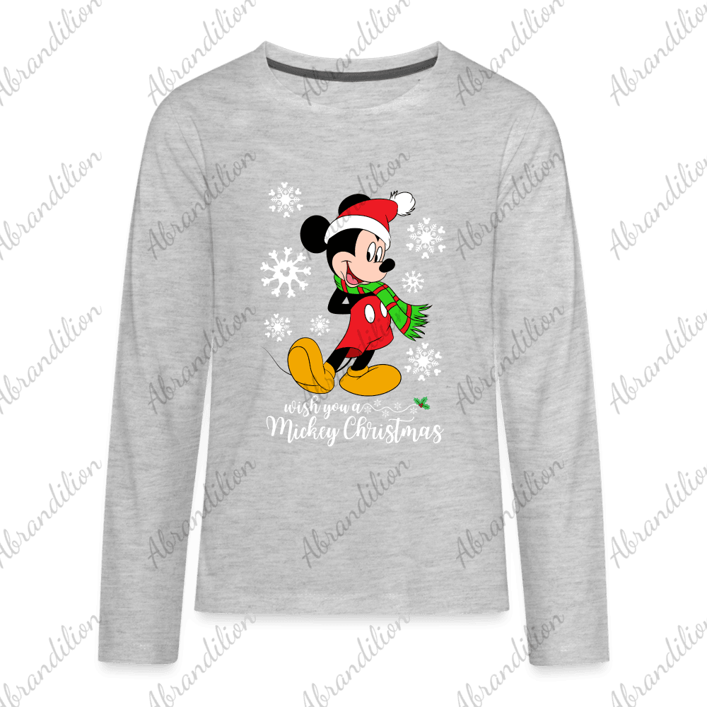 Mouse Christmas Kids' Premium Long Sleeve T-Shirt - abrandilion