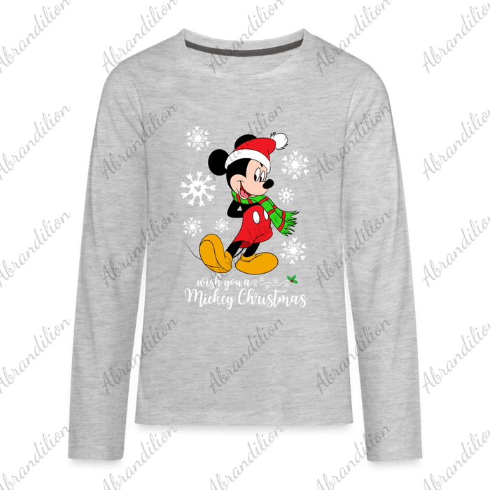 Mouse Christmas Kids' Premium Long Sleeve T-Shirt - abrandilion