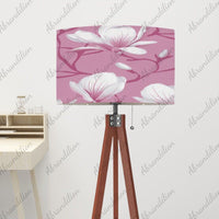 Pink Magnolia Blooms - Tripod Floor Lamp (Made in USA) - abrandilion