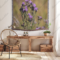 Purple Wildflower Woven Blanket - abrandilion