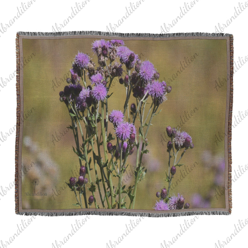 Purple Wildflower Woven Blanket - abrandilion