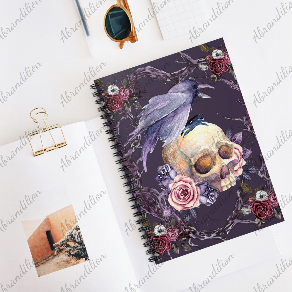 Raven Spiral Notebook | Ruled Line | Gift for Writer - abrandilion