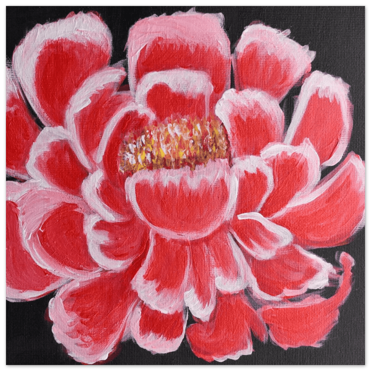 Red Peony - Fine Art Poster 25x25 cm / 10x10″ - abrandilion