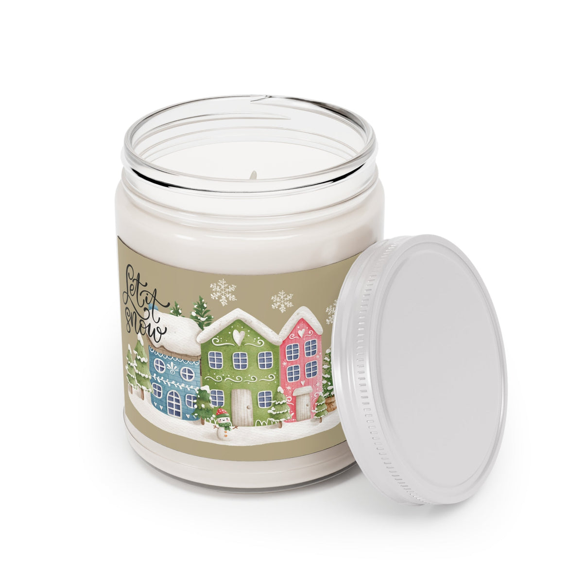 Scented Candles, Holiday Let It Snow Natural Soy Wax, Christmas Candle, Winter Candle, Festive Home Decor, Holiday Gift, 9oz Candle - abrandilion