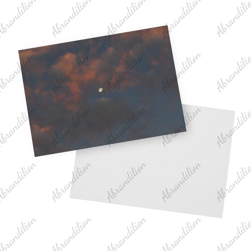 Sunrise with Moon | Flat Card - abrandilion