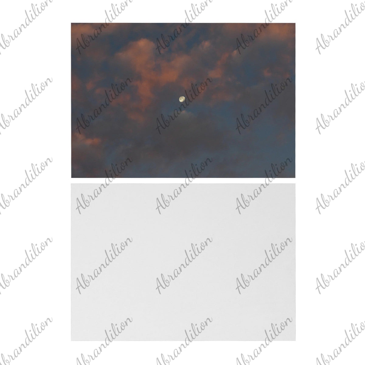 Sunrise with Moon | Flat Card - abrandilion
