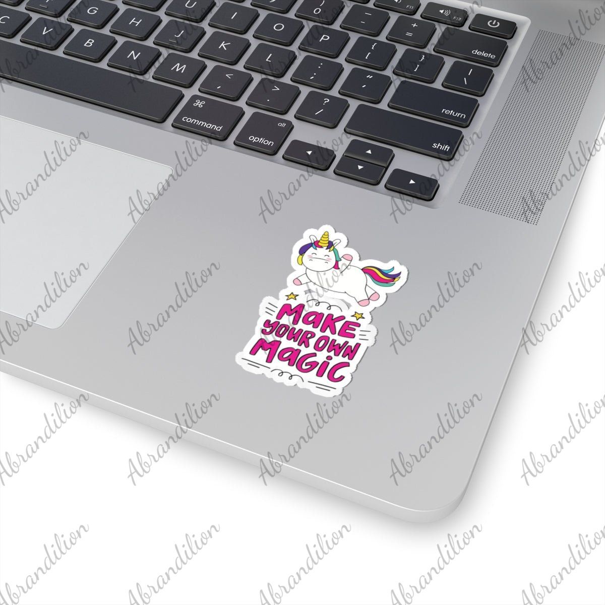 Whimsical Unicorn Stickers - Make Your Own Magic, Cute Laptop Decal, Fun Gift for Kids, Stickers for Journals, Kid's Party Favors - abrandilion