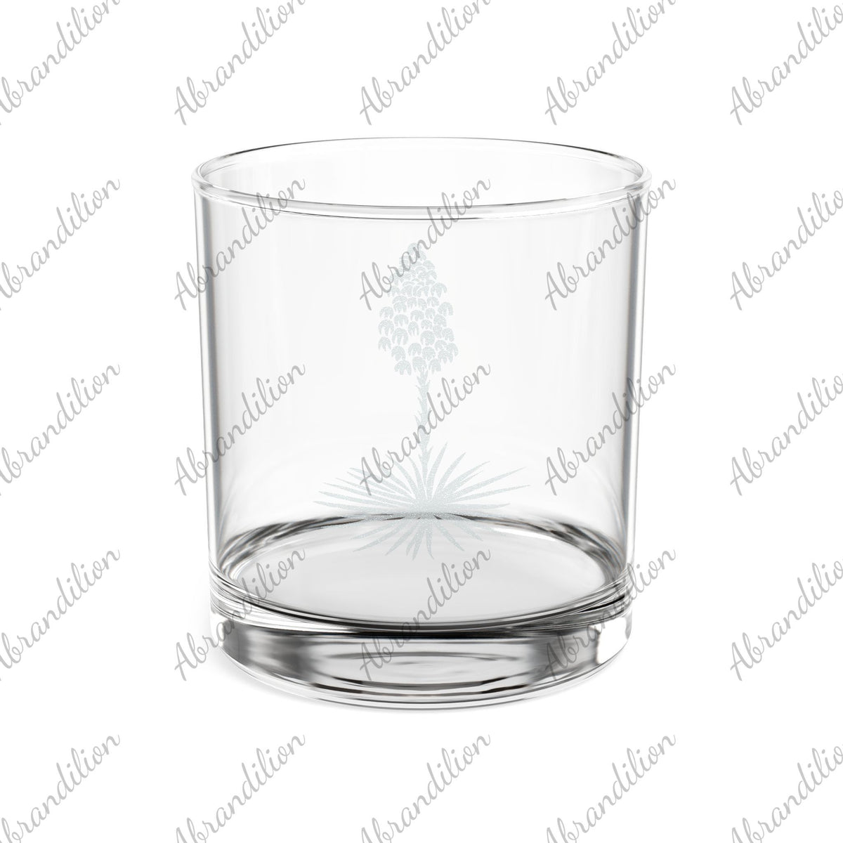 Yucca Plant Engraved Whiskey Glass | 10.5oz Rocks Glass - abrandilion